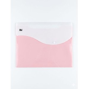 SOBRE PLASTICO C/BOTON A4 ROSA PASTEL