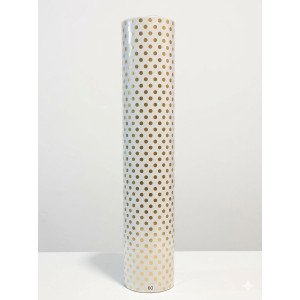 BOBINA FANTASIA 60 CM BLANCA LUNAR DORADO