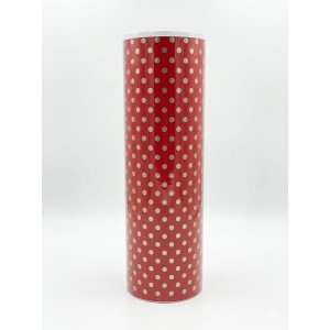 BOBINA FANTASIA 40 CM ROJO LUNAR DORADO