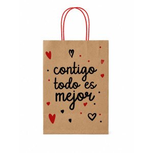 BOLSA PAPEL EKO CONTIGO KRAFT 22/10/30