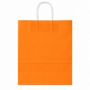 BOLSA PAPEL EKO 30X32X12 CM NARANJA