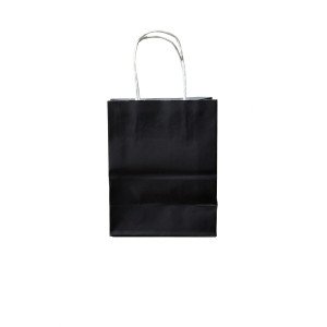 BOLSA PAPEL EKO 14X20X8 CM NEGRO