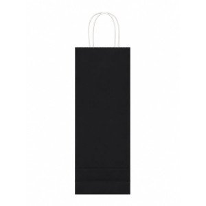 BOLSA PAPEL EKO NEGRO 2 BOTELLAS 22/10/42