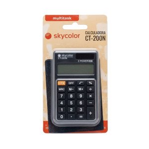 CALCULADORA SKYCOLOR CT200N 8 DIG NEGRA