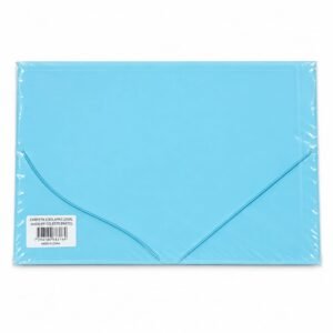 CARPETA N5 C/ELAST. TRANSP. PASTEL CELESTE