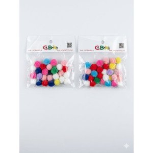 POMPONES 15 MM 10X25 SURTIDO