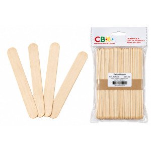 PALITO HELADO CBX GRANDE NATURAL PAQ X50