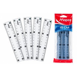 REGLA MAPED CRISTAL 15 CM /20