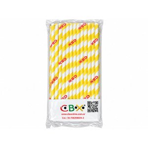 SORBETE DE PAPEL CBX 10X25 RAYA AMARILLA