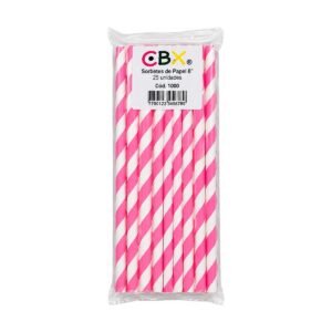 SORBETE DE PAPEL CBX 10X25 RAYA ROSA