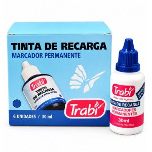 TINTA TRABI P/MARCADOR AZUL PERMANENTE 30 ML